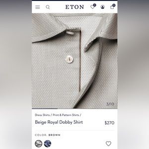 Eton brown dress shirt in great condition